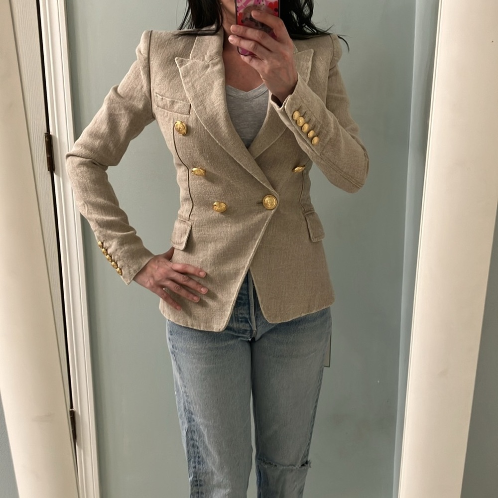 NEW W/ Tags Balmain Blazer Beige Size 34